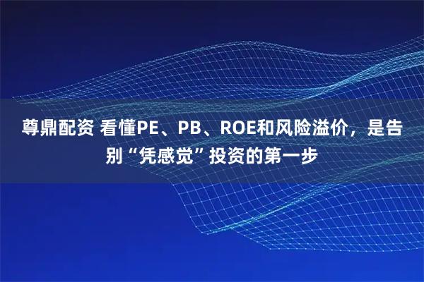 尊鼎配资 看懂PE、PB、ROE和风险溢价，是告别“凭感觉”投资的第一步